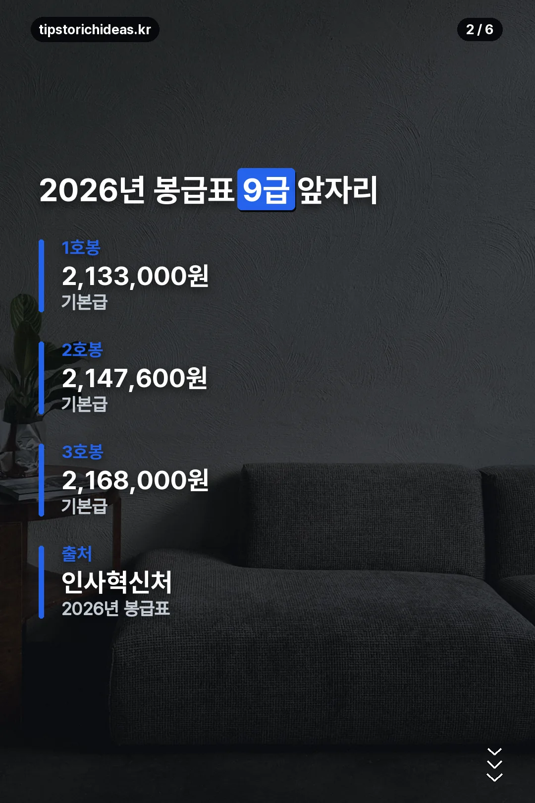 2026년 9급 봉급표