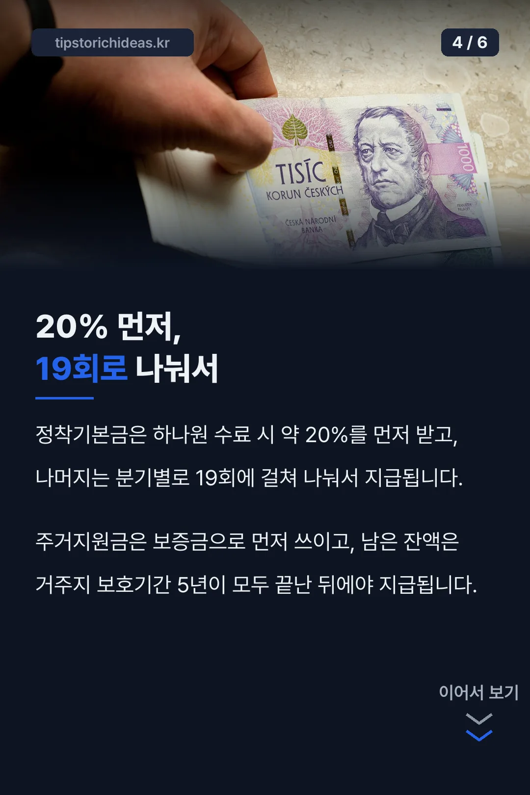 지급 방식 20%+19회