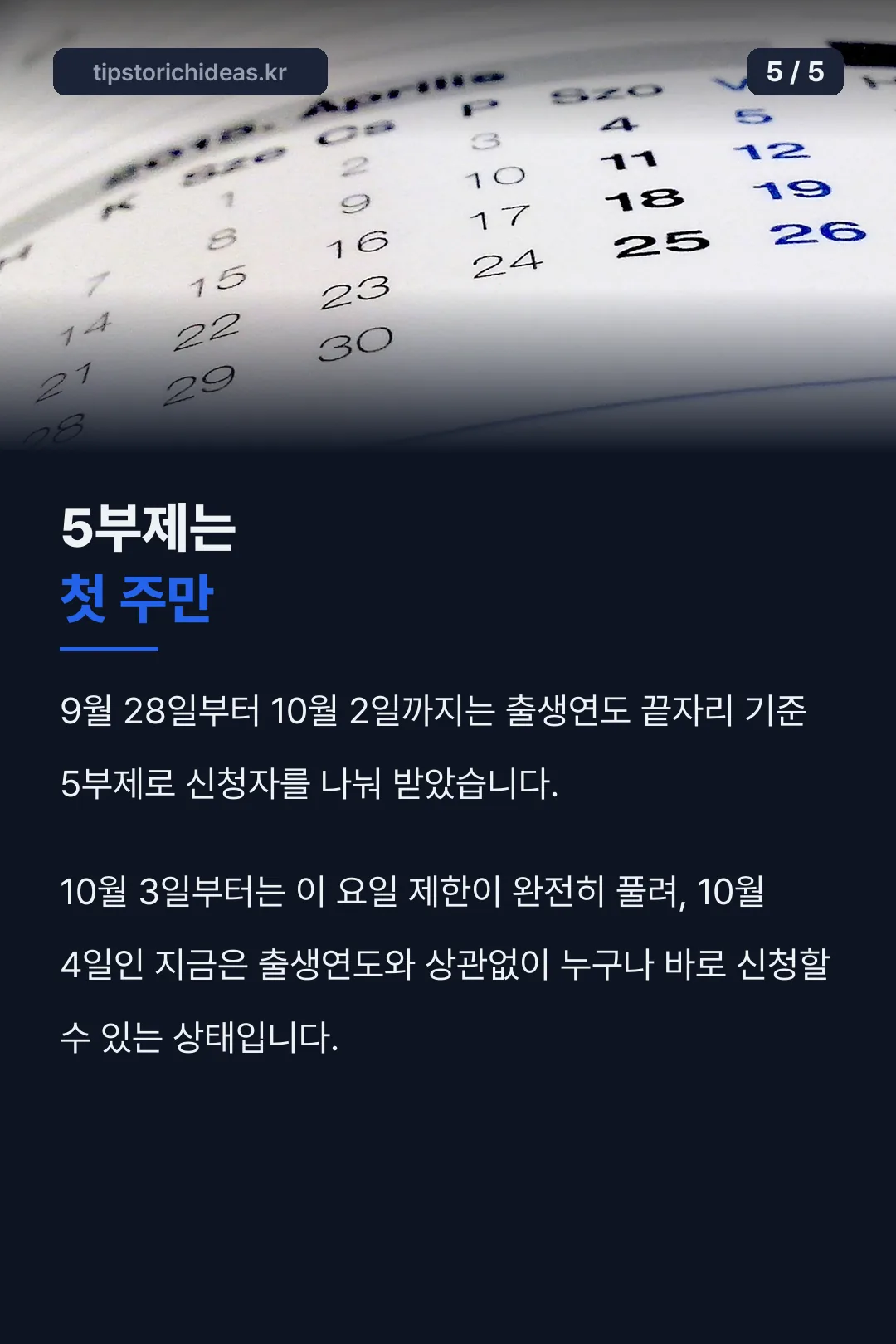 5부제는 첫 주만