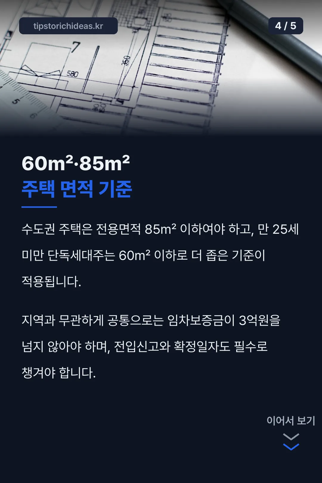 대상 주택 면적 기준